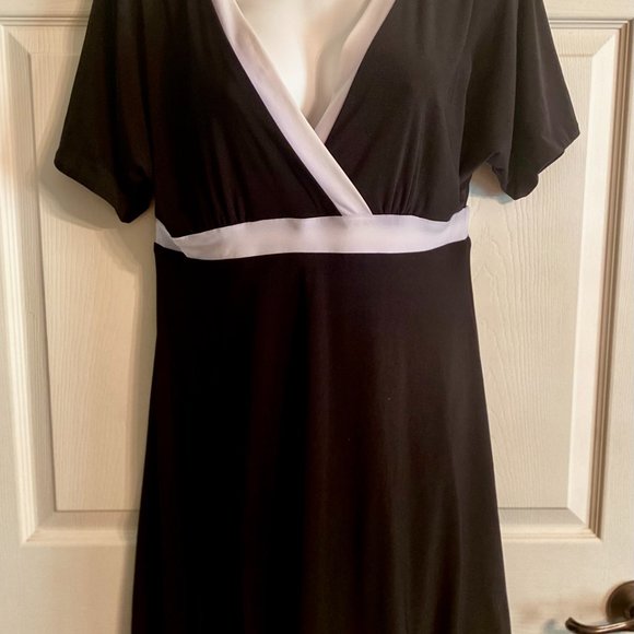 EVANESE BRAND BLACK & WHITE HIGH WAISTED DRESS - NEW WITH THE TAGS - Picture 2 of 3